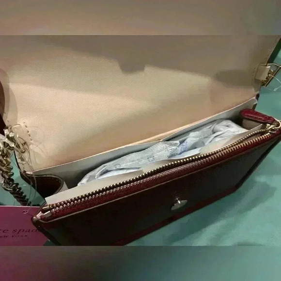 Kate Spade  Knott Flap Crossbody K6830 AUTUMN RED - Picture 8 of 8